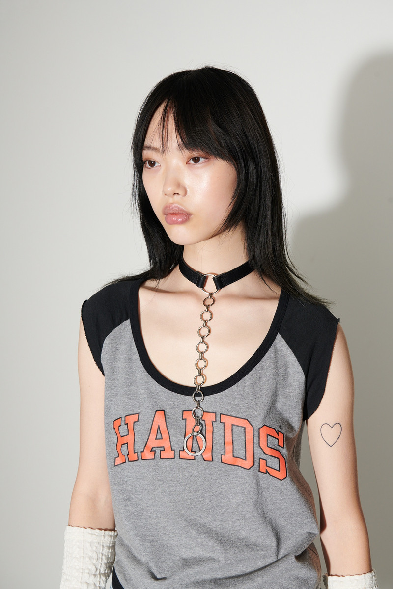 Leather Ring Choker Grizzly Black Leather 4