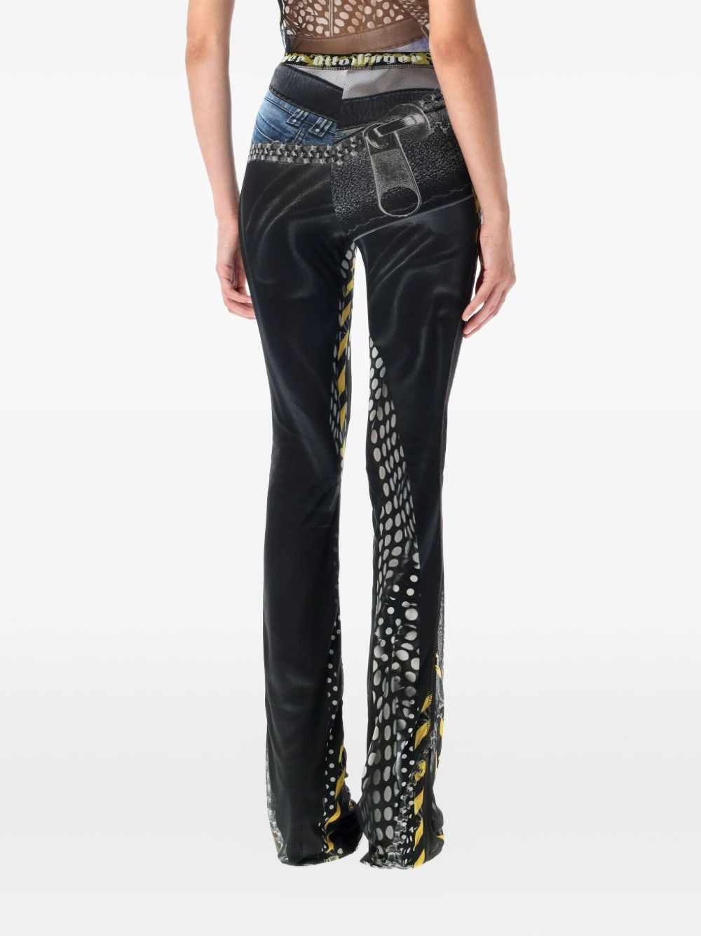 mesh printed trousers - 2