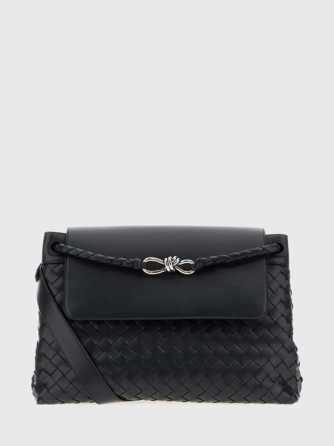 Bottega Veneta Men Bottega Veneta Andiamo Messenger Bag In Calfskin With Intrecciato Pattern - 1
