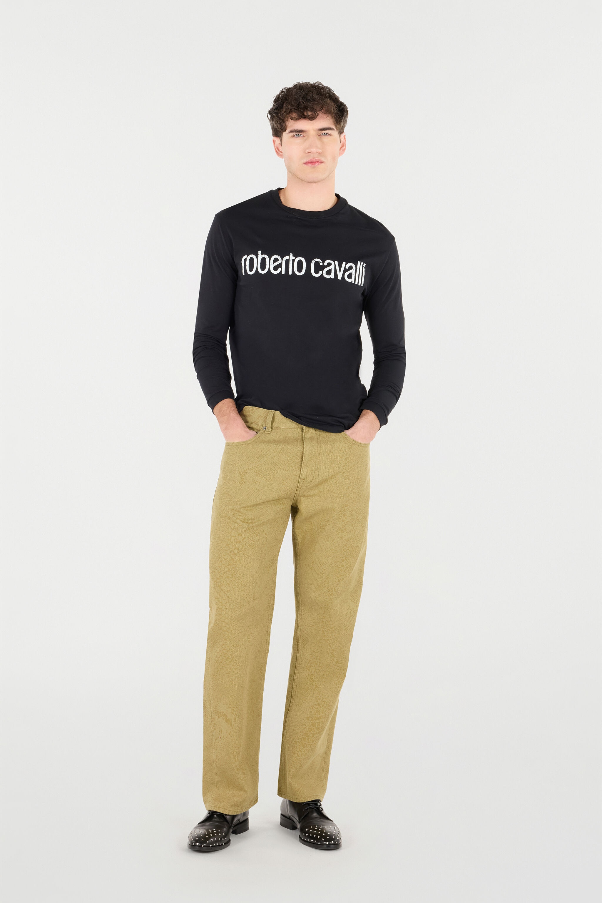 Python-Print Five-Pocket Pants - 2