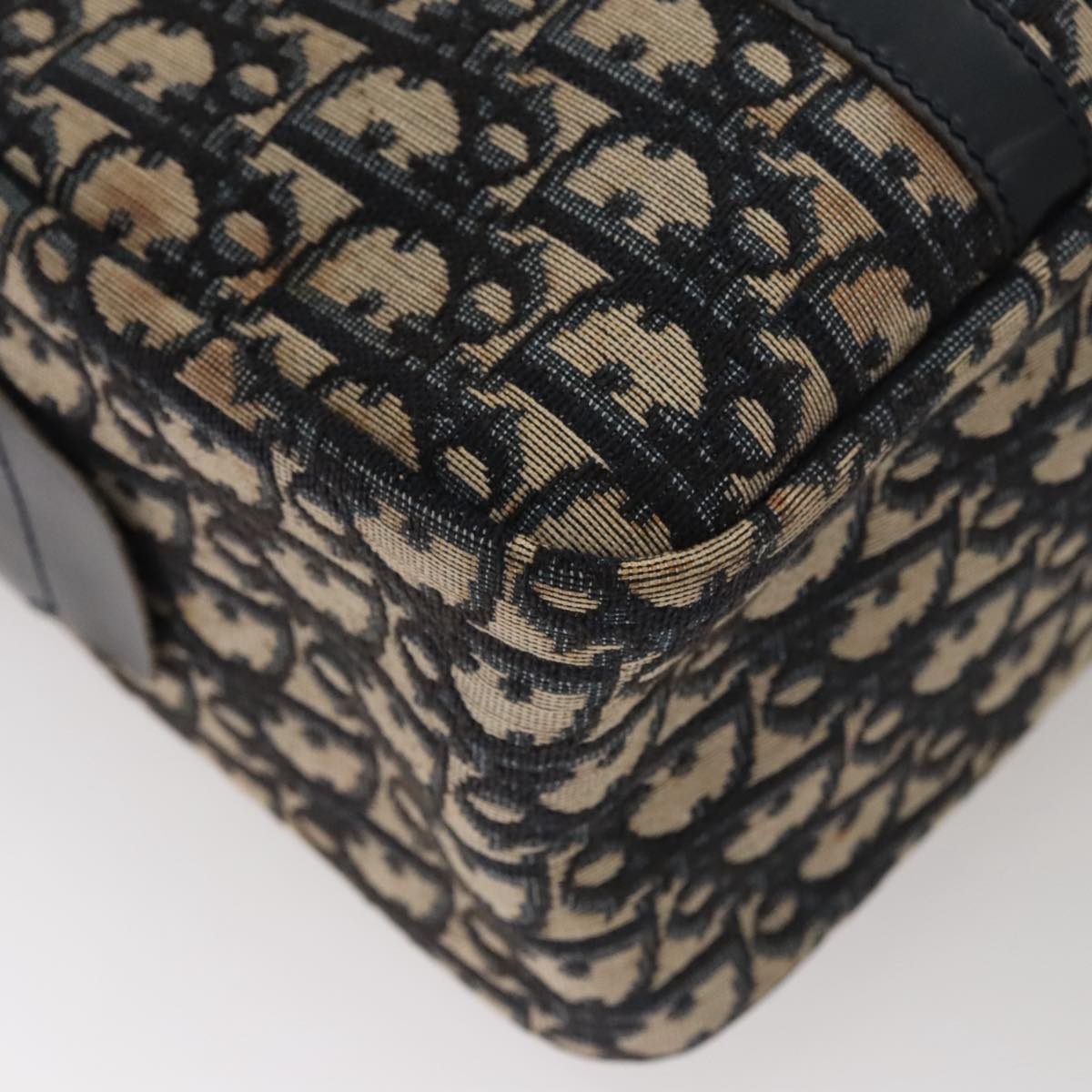 DIOR Trotter Canvas Hand Bag Navy Gold - 15
