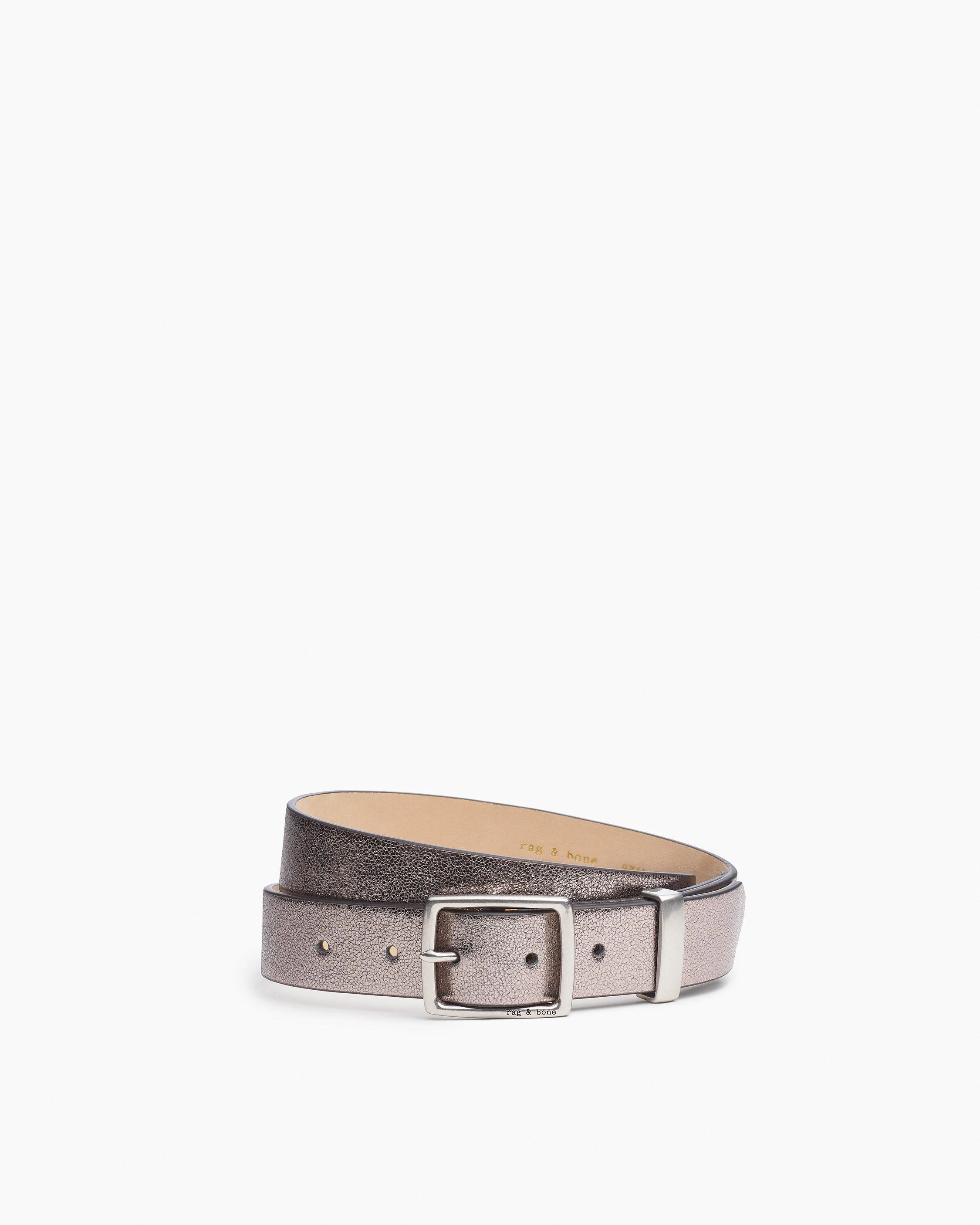 X Boyfriend Metallic Leather Belt - 1