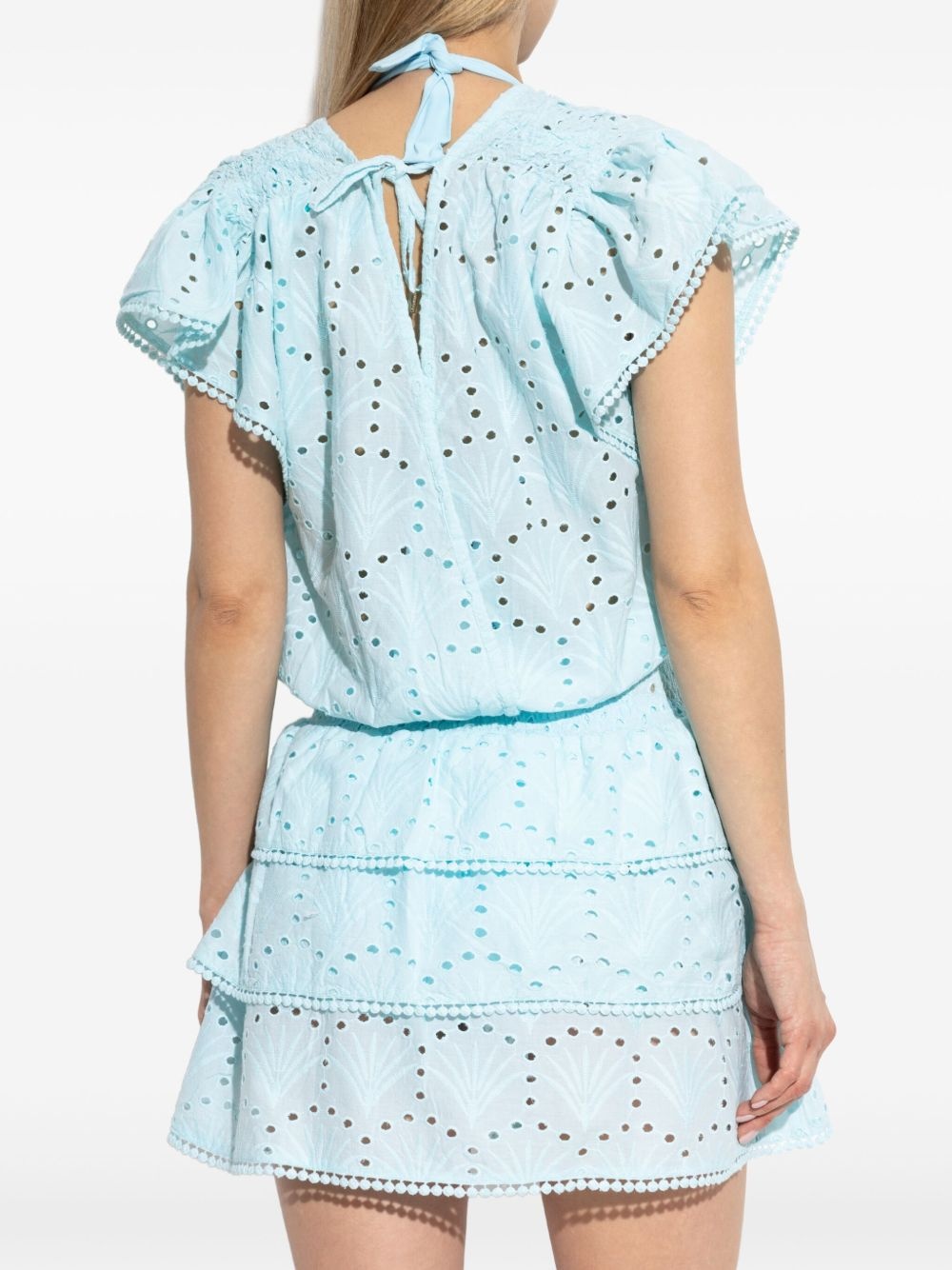 送料関税込★Melissa Odabash★クロシェトリム ミニドレス Jess Jess Blue Tropical Dress | Official Site