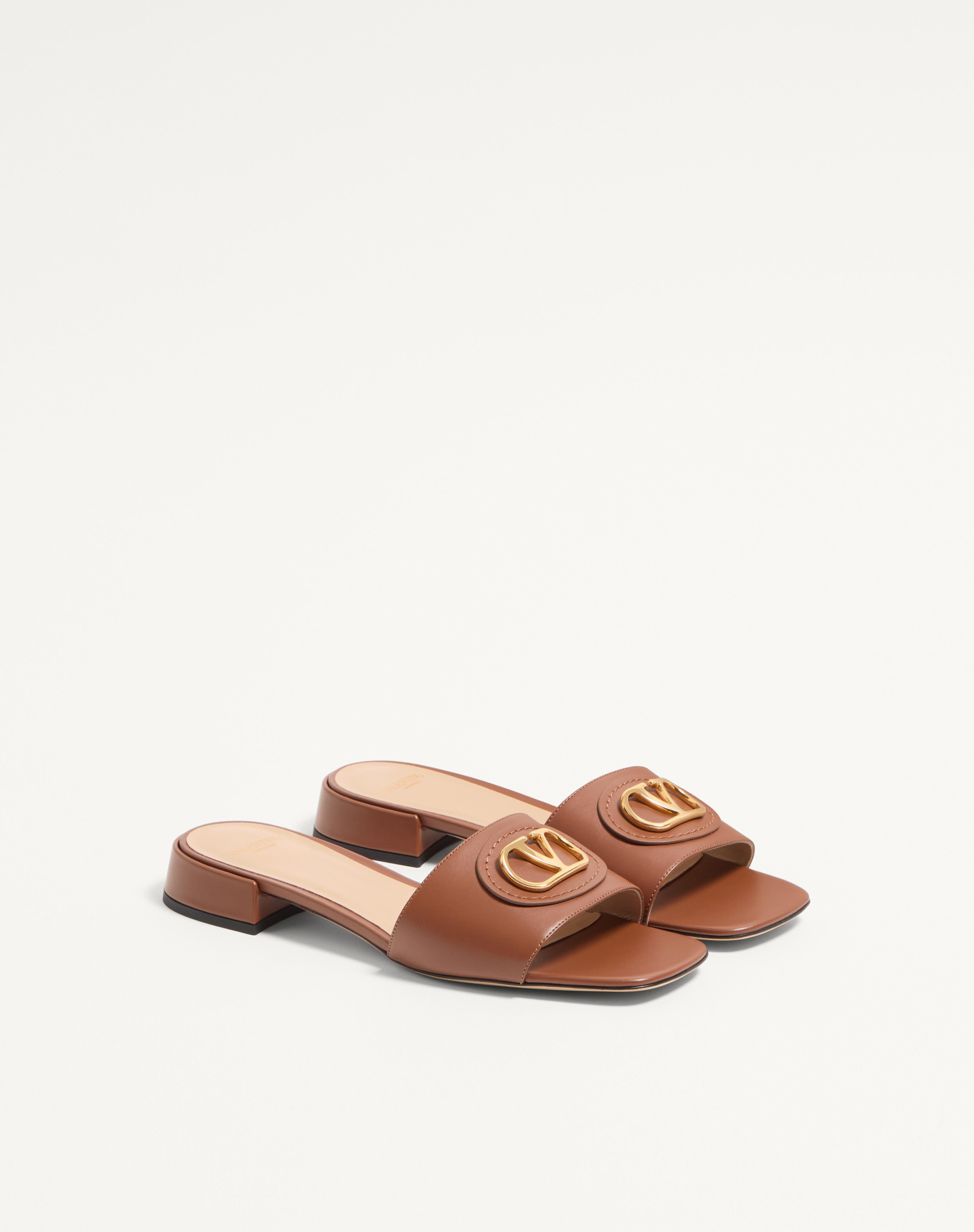 VLOGO SIGNATURE SLIDE SANDAL IN CALFSKIN 20MM - 3