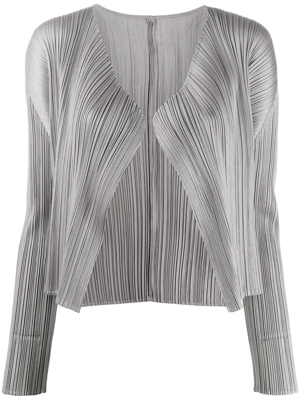 open-front pleated jacket  - 1