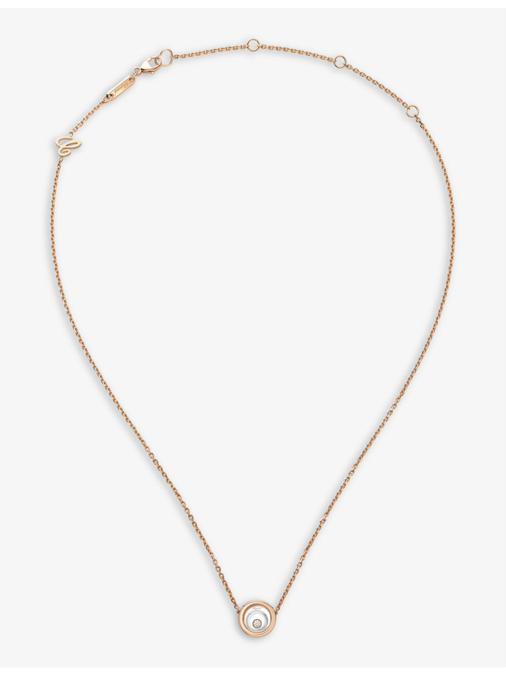 Happy Spirit 18ct white-gold, 18ct rose-gold and 0.09ct brilliant-cut diamond pendant necklace - 2