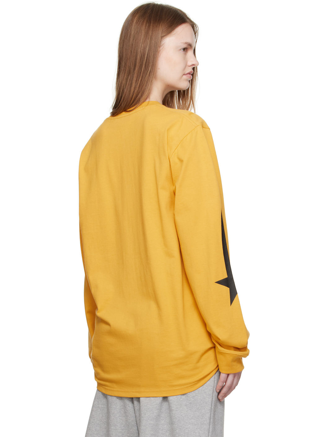 Yellow Printed Graphic Long Sleeve T-shirt - 3