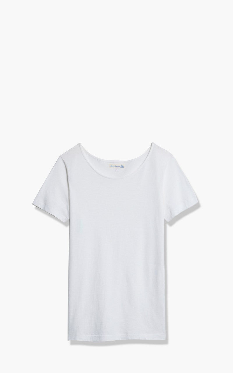 MERZ B. SCHWANEN 114 LOOPWHEELED 1920S TEE WHITE 1