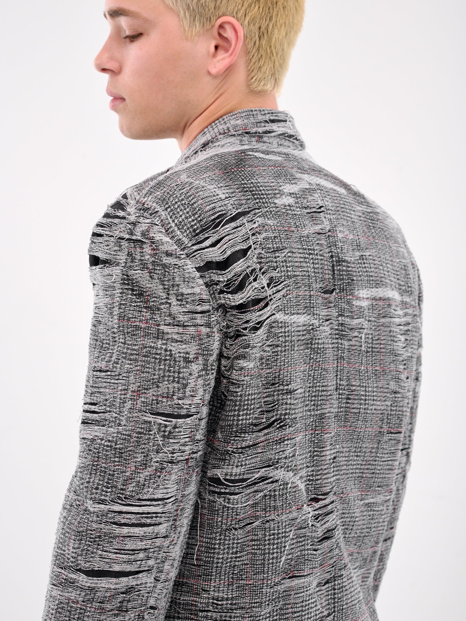 Distressed Double-Breasted Blazer - 5