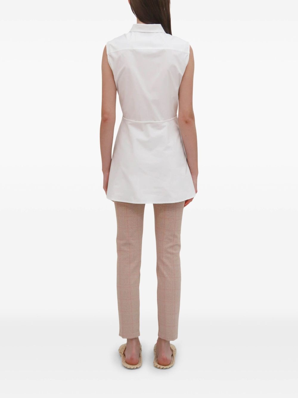 sleeveless asymmetric shirt - 5