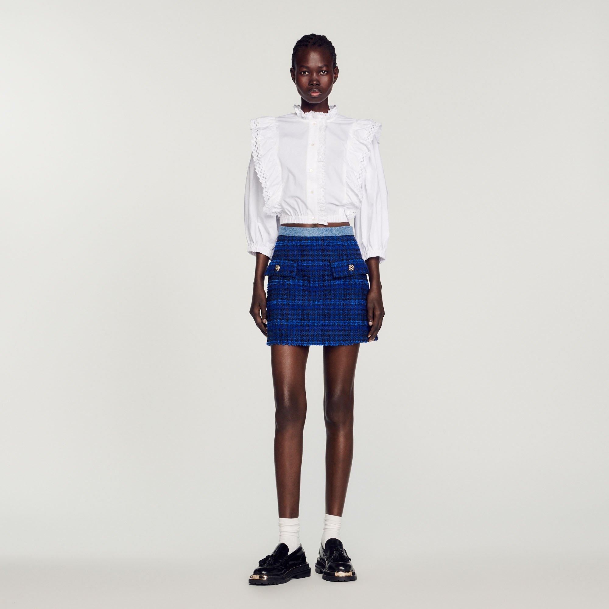 Short tweed skirt - 3