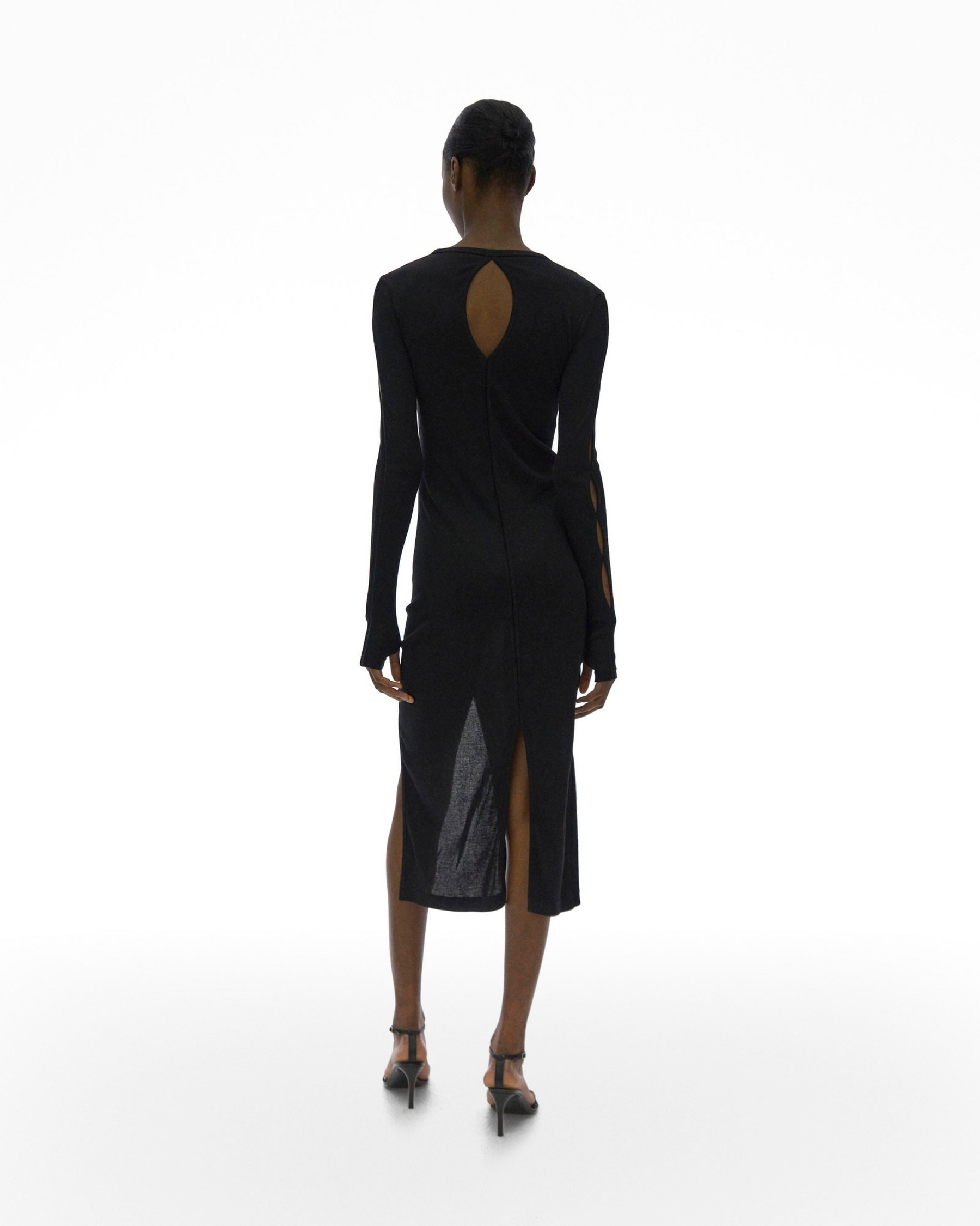 SLASH LONG SLEEVE DRESS - 4