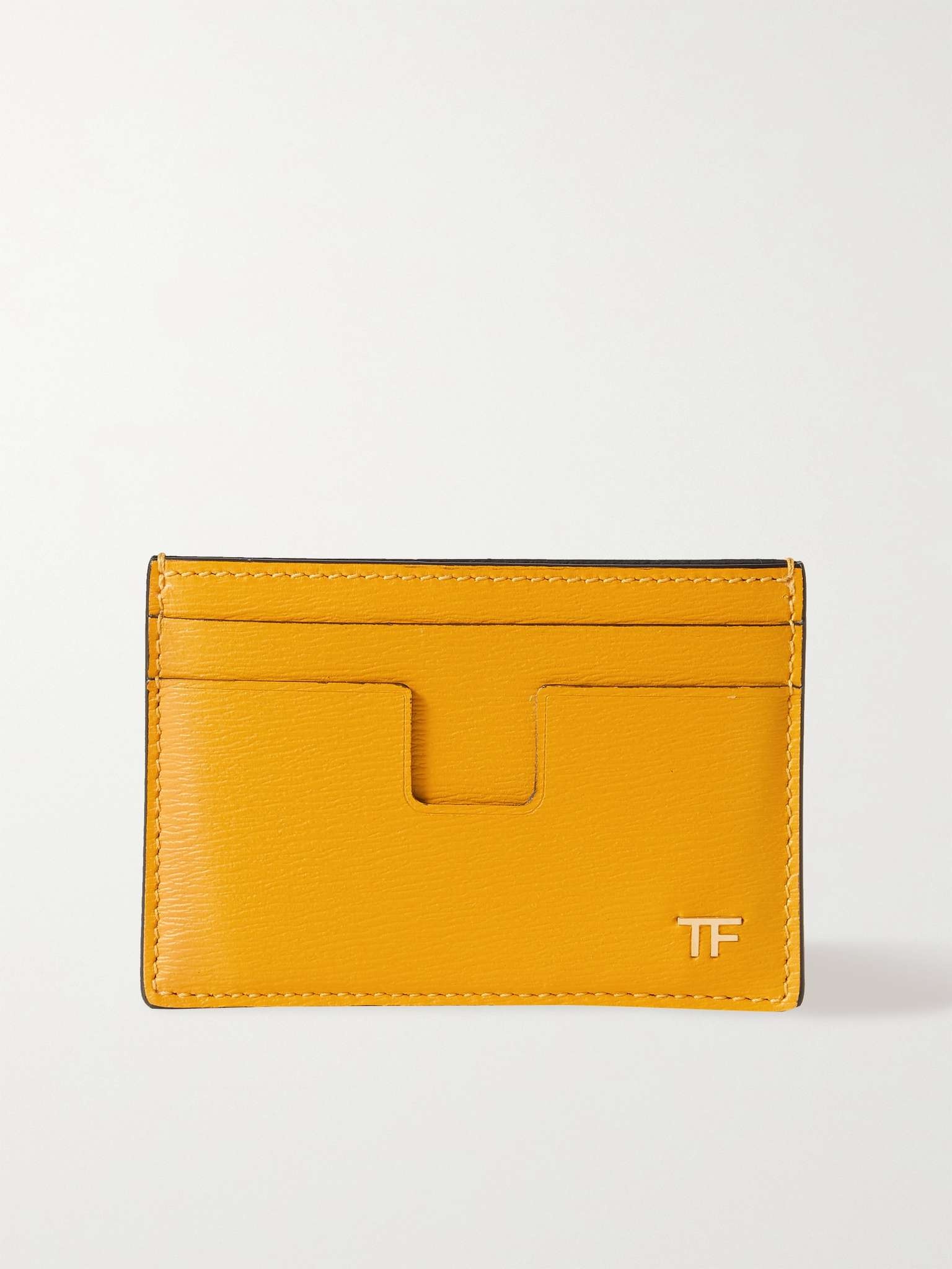 Textured-Leather Cardholder - 1