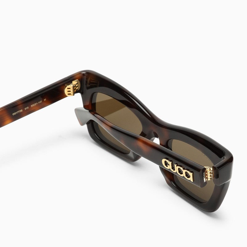 Gucci Tortoiseshell Rectangular Acetate Sunglasses Women - 3