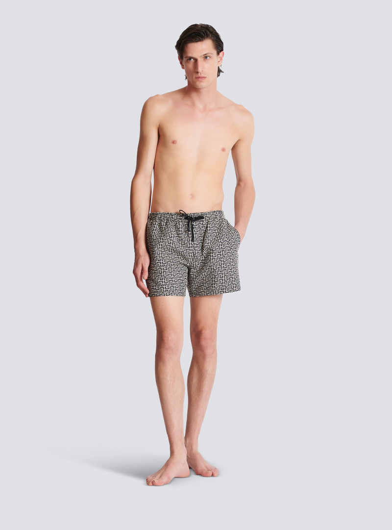 Printed PB Labyrinth swim shorts 3