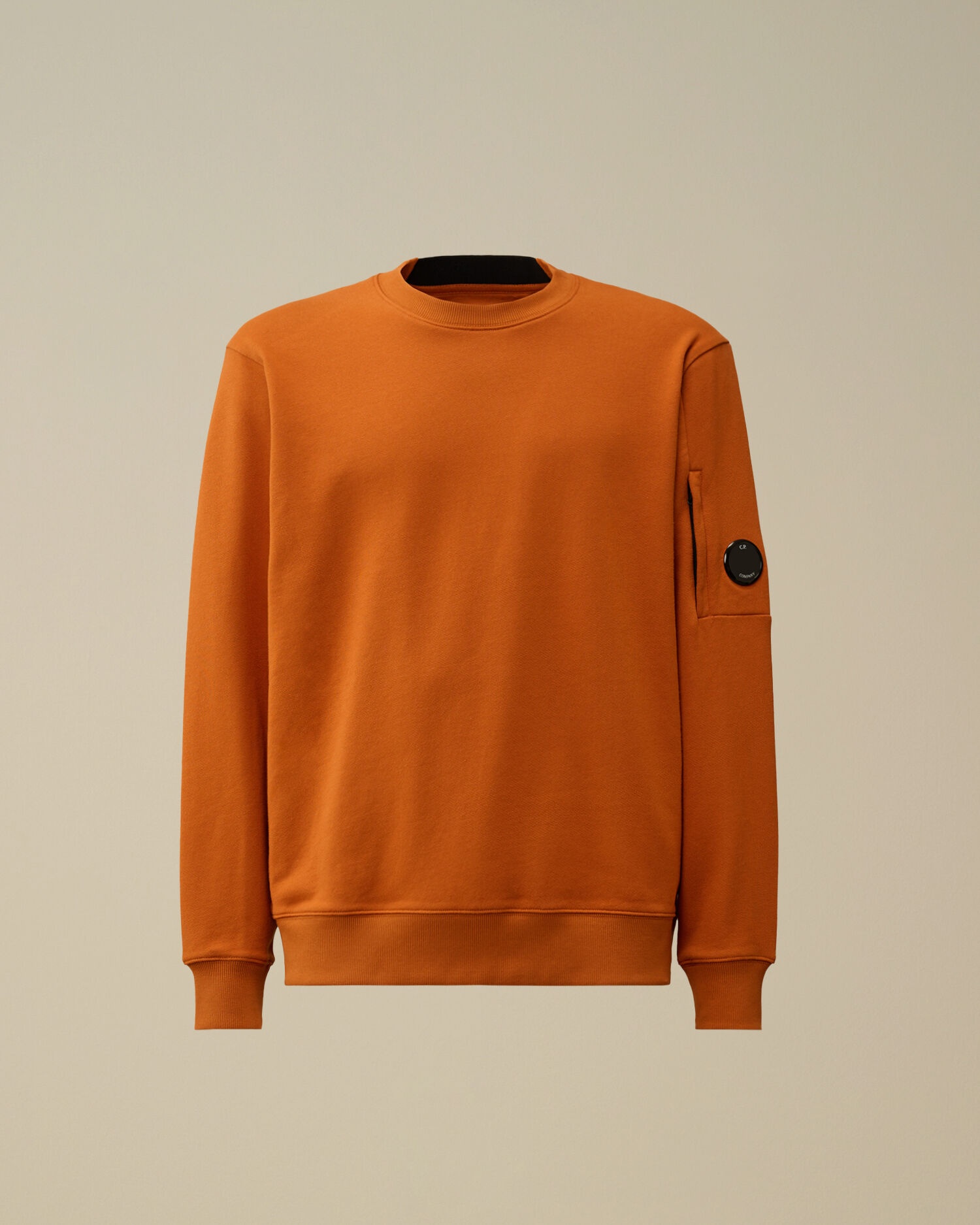 Diagonal Raised Fleece Crew Neck Lens Sweatshirt - 1