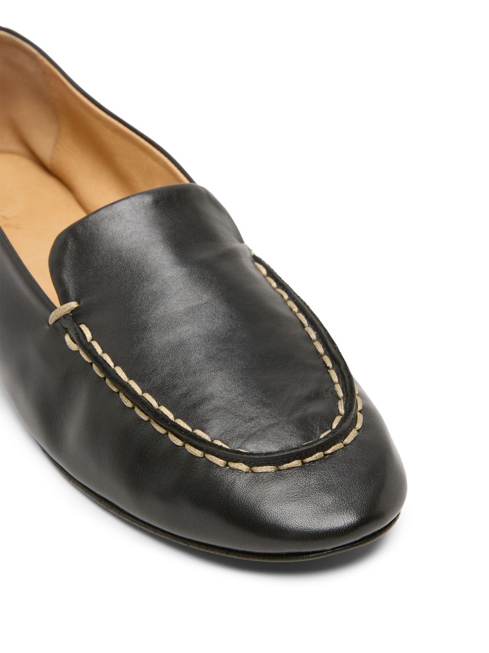 contrast stitching loafers - 4