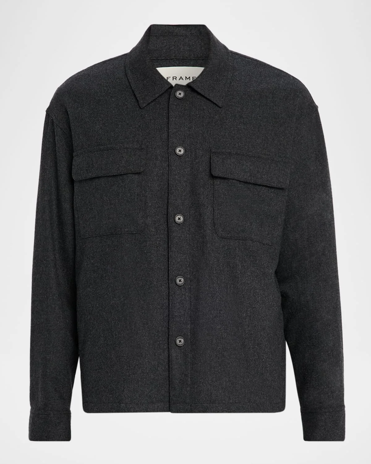 Men's Wool-Blend Two-Pocket Overshirt - 1