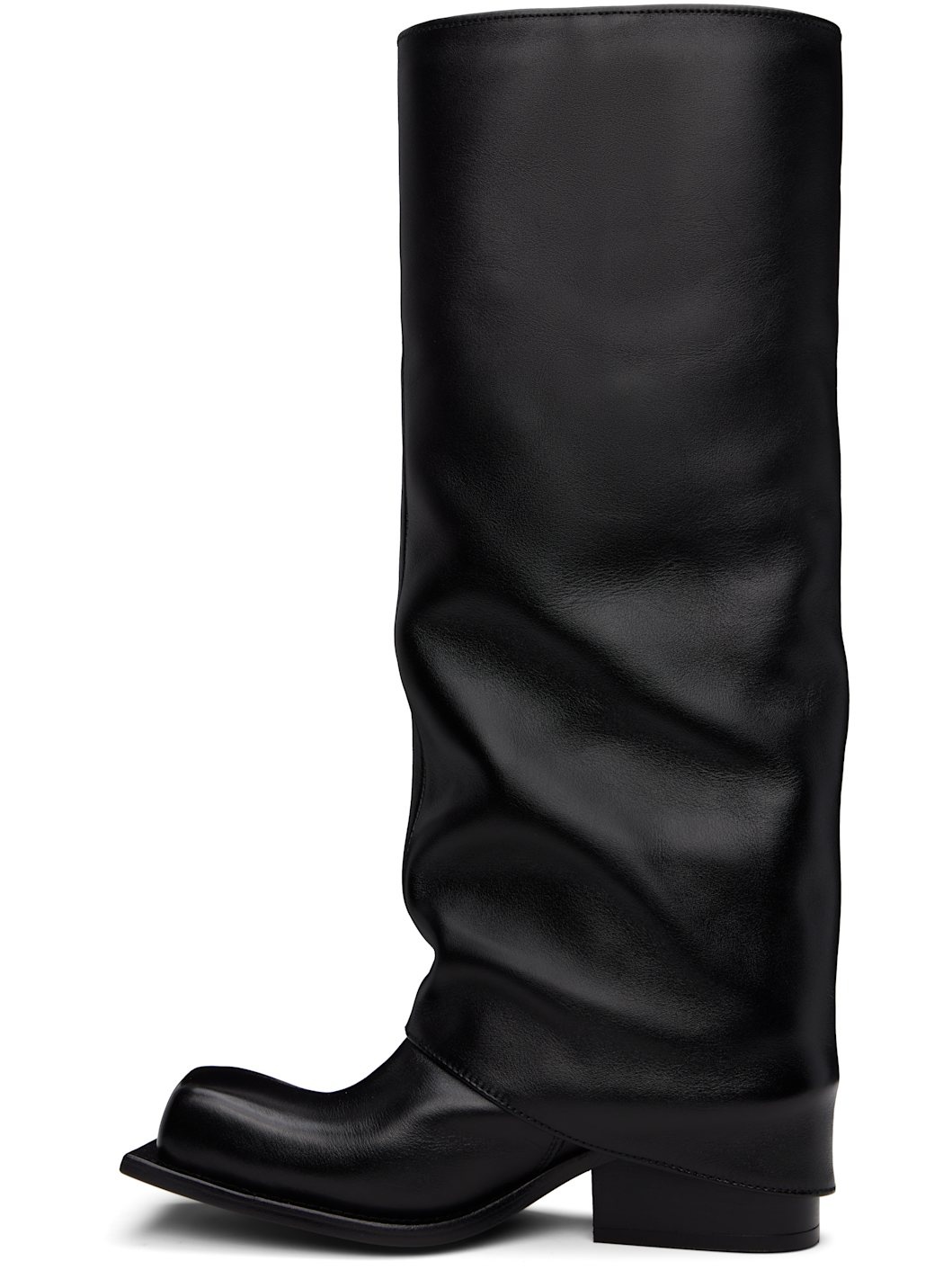 Black Havva Chunky Heel Tall Boots - 3