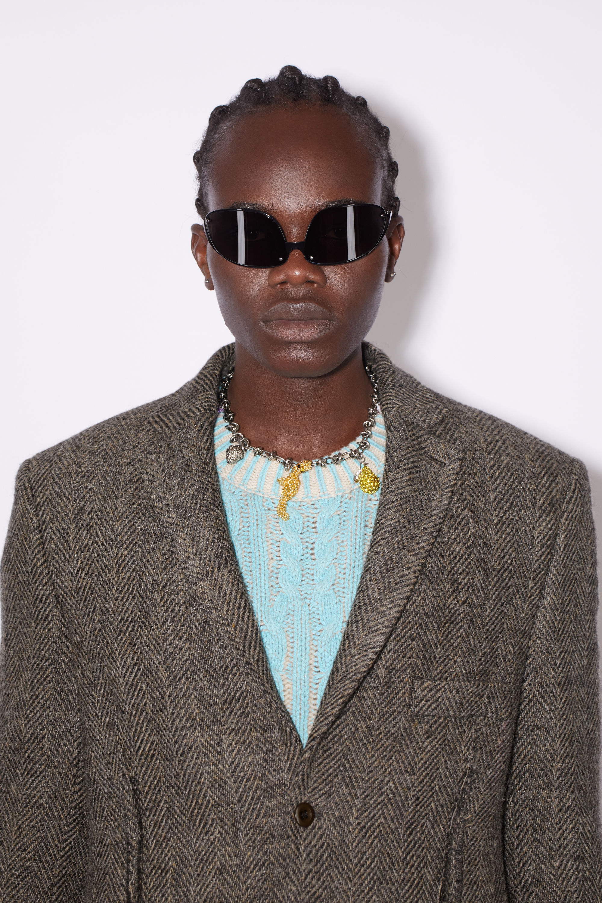 Single-breasted suit jacket - Grey Melange - 5