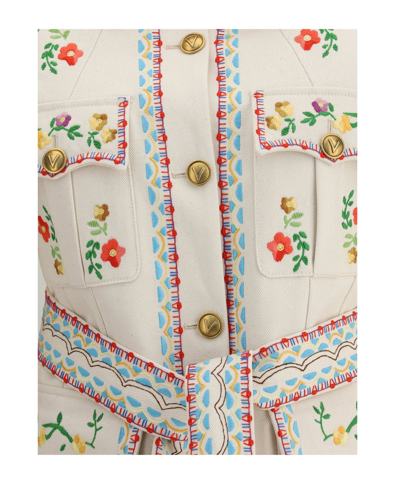 Embroidered Denim Jacket - 3