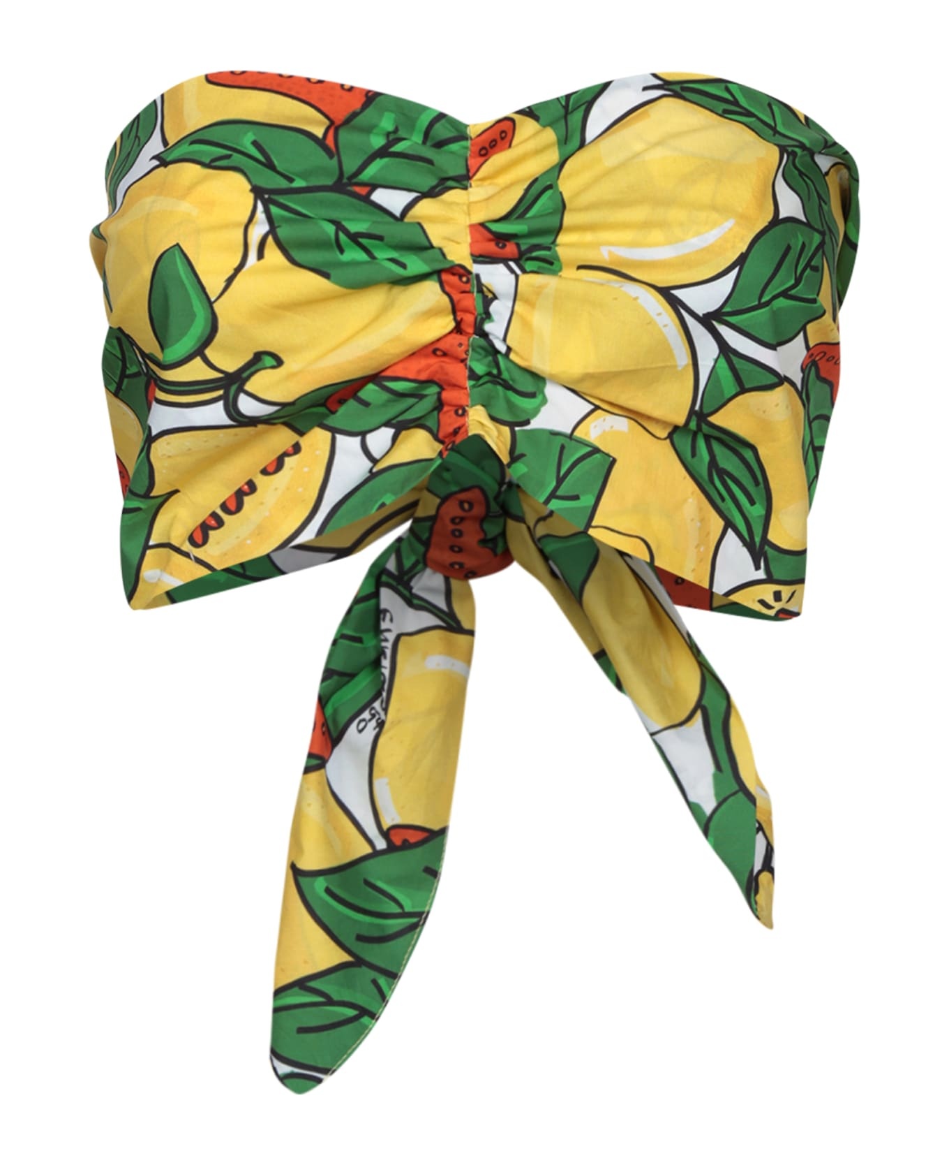 Alessandro Enriquez - Alessandro Enriquez Yellow Lemon Bow Top - 1