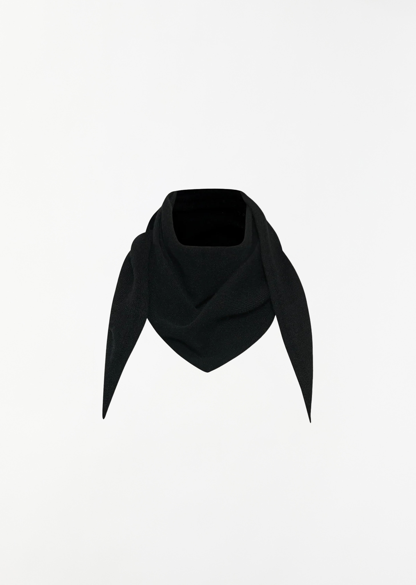 Leomine Cashmere Scarf — Black - 2