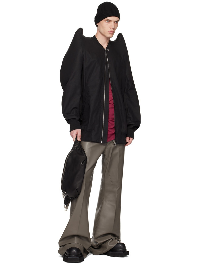 Rick Owens Gray Bolan Leather Pants outlook