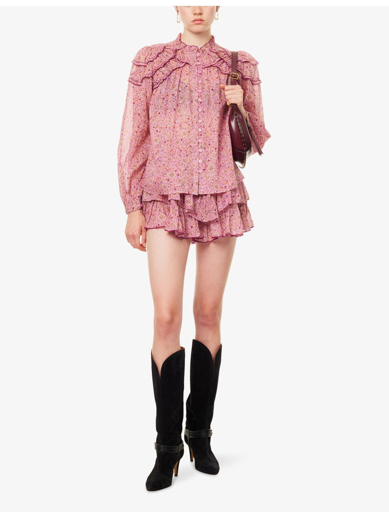 Isabel Marant Étoile Jocadia Paisley-Print Cotton Shorts outlook