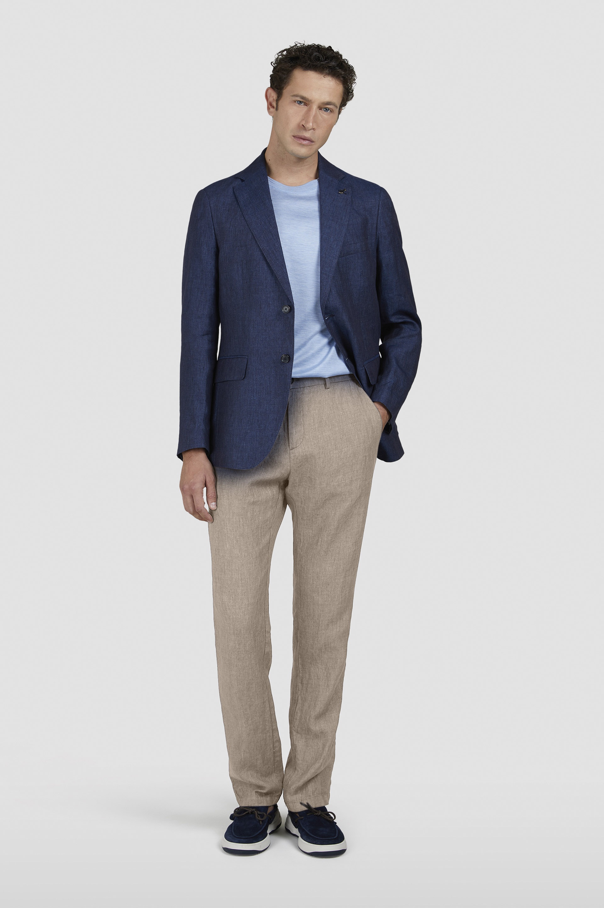 REGULAR LINEN CHINO PANTS - 2