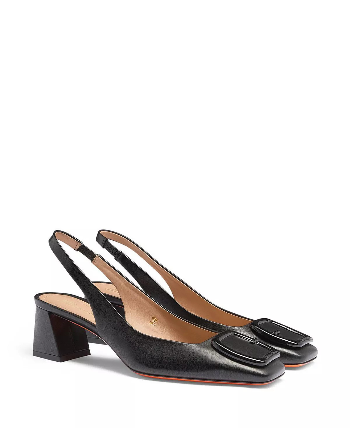 Women's Leather Mid-Heel Slingback - 1