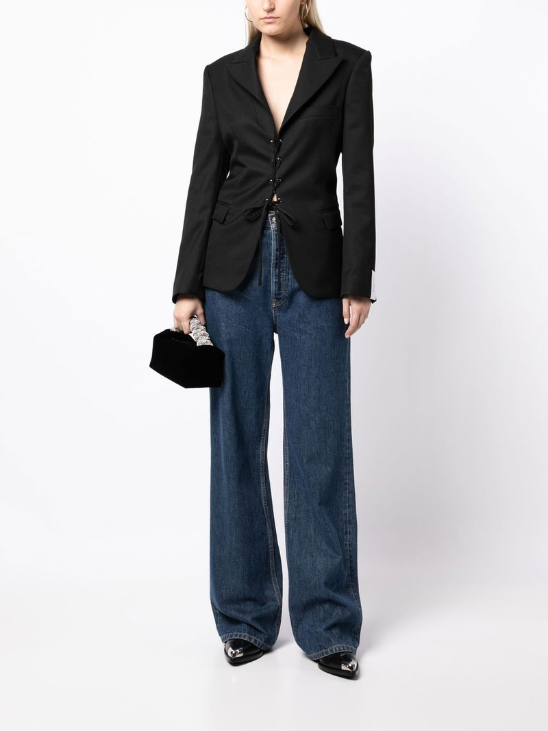 rokh laced open back tailored blazer outlook