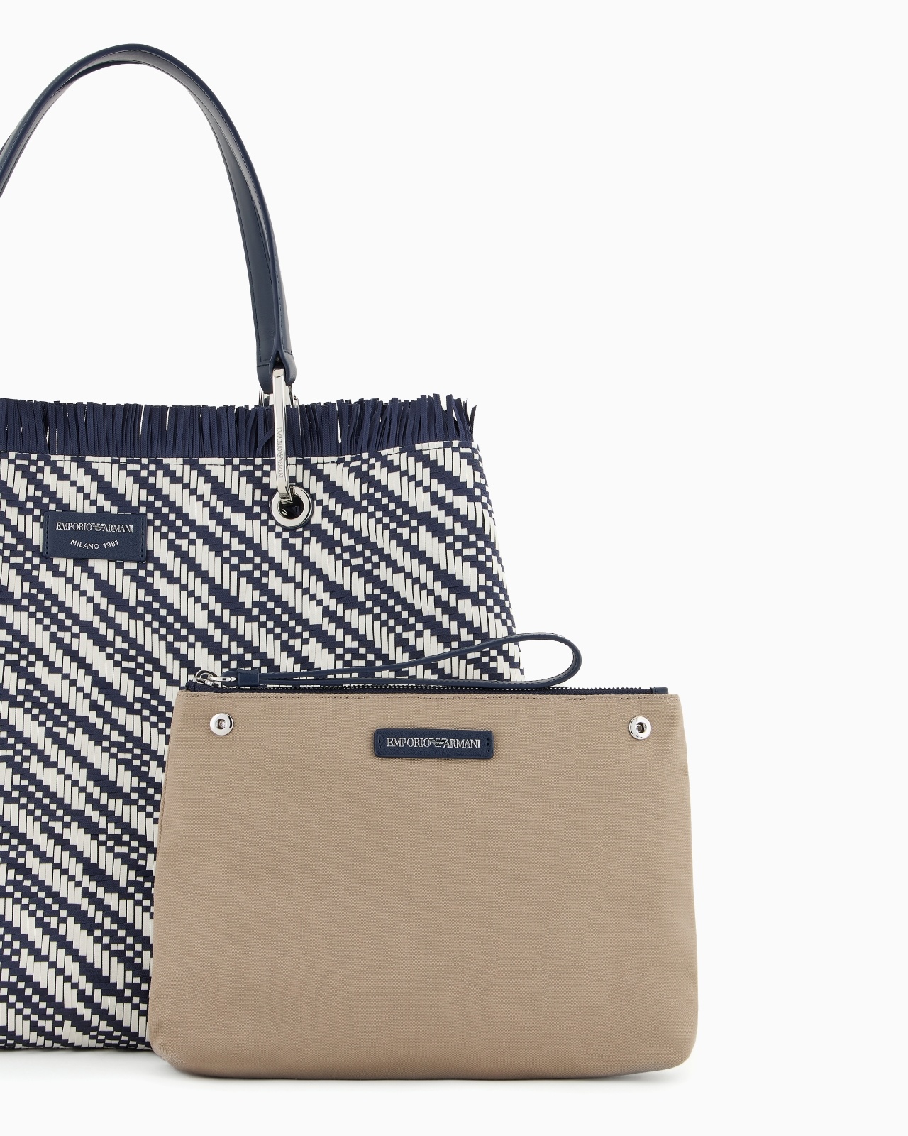 MYEA LARGE BASKETWEAVE SHOPPER BAG - 5