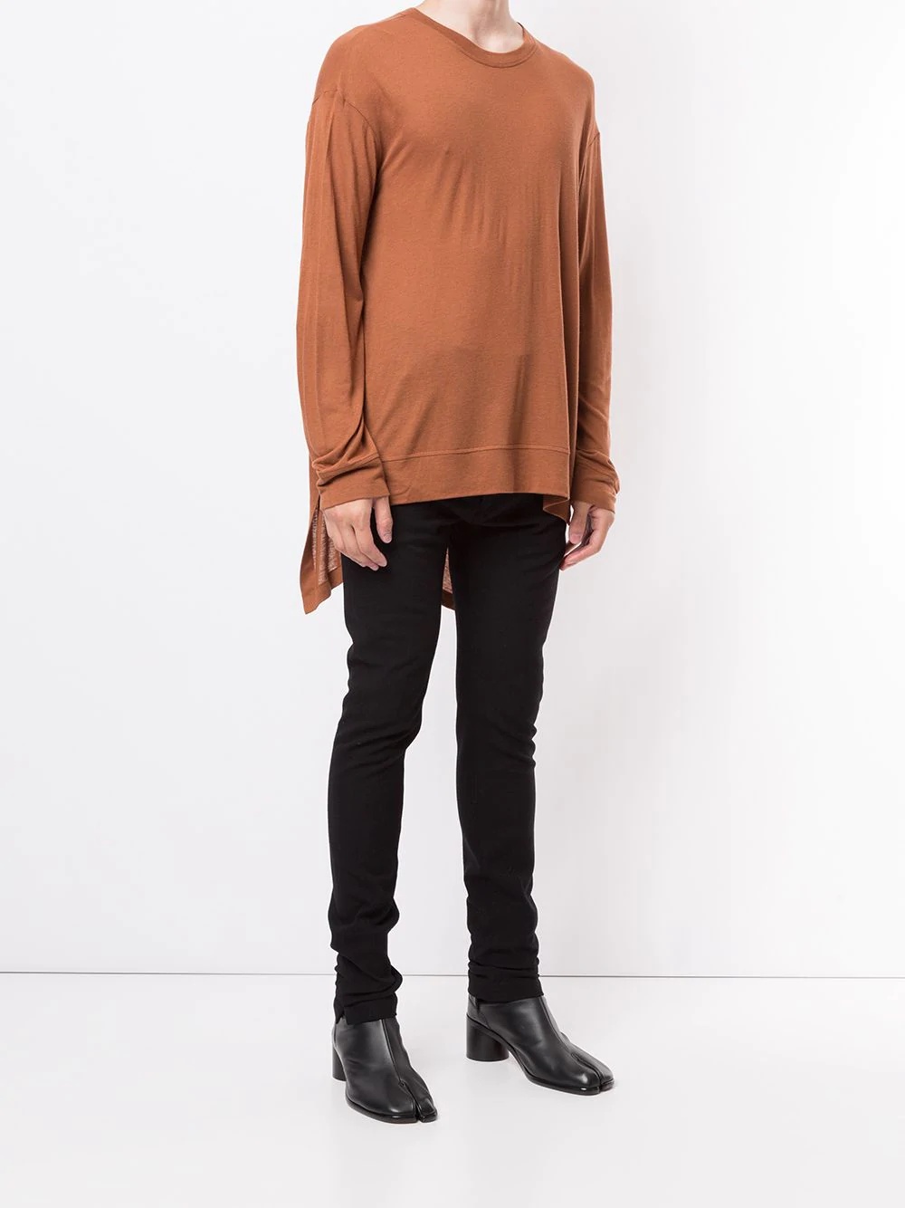 asymmetric knit jumper - 3