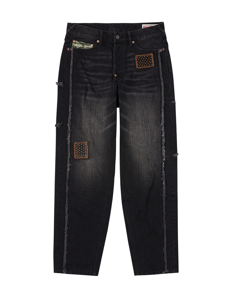 EVISU Washed Deconstructed Sashiko Relax Straight Fit Jeans #2030 outlook