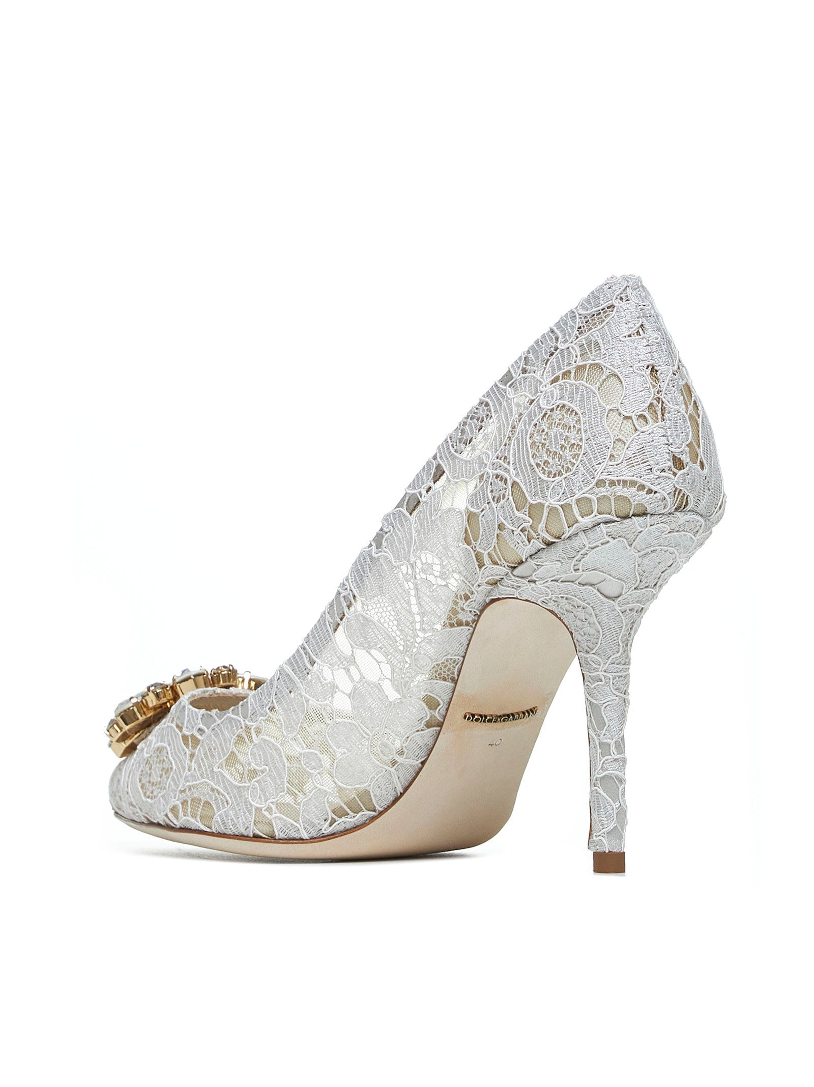 Dolce & Gabbana Women Rainbow Lace Décolleté With Broche - 3