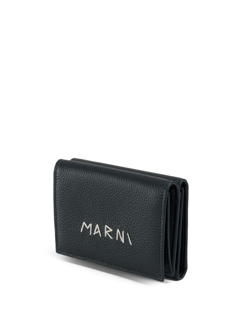 logo-embroidered leather wallet - 3