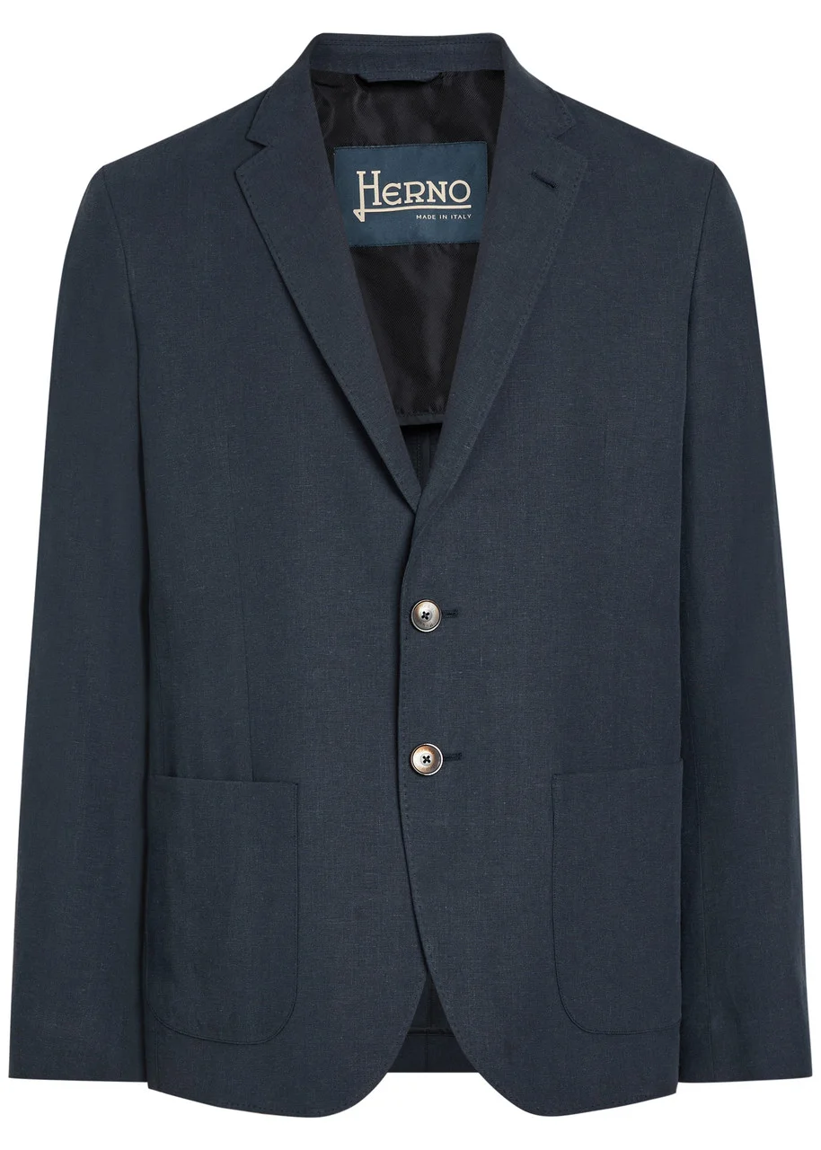 Herno Linen and Cotton-blend Blazer - 1