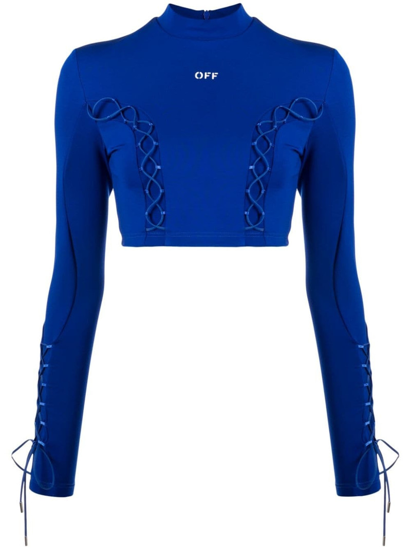 lace-up crop top 1