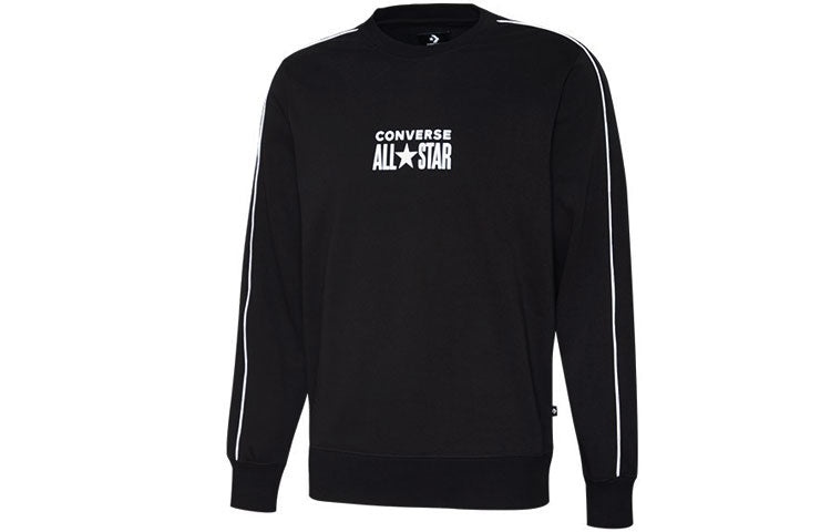 Converse All Star Track Crew Fleece Sweatshirt 'Black' 10018257-A01 - 3