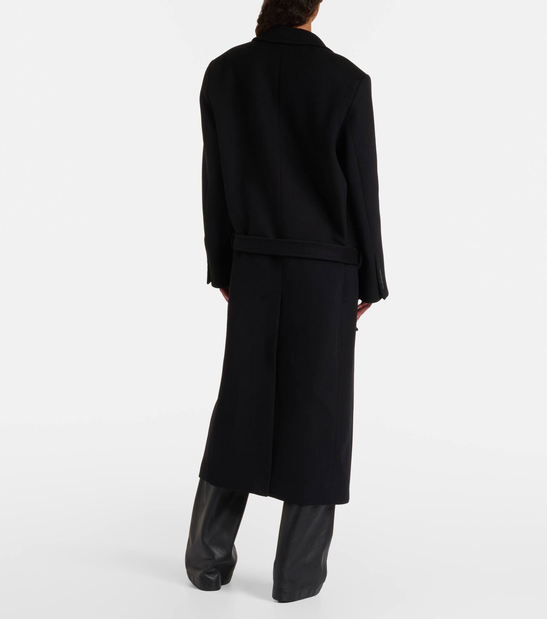 Wool-blend twill coat - 3