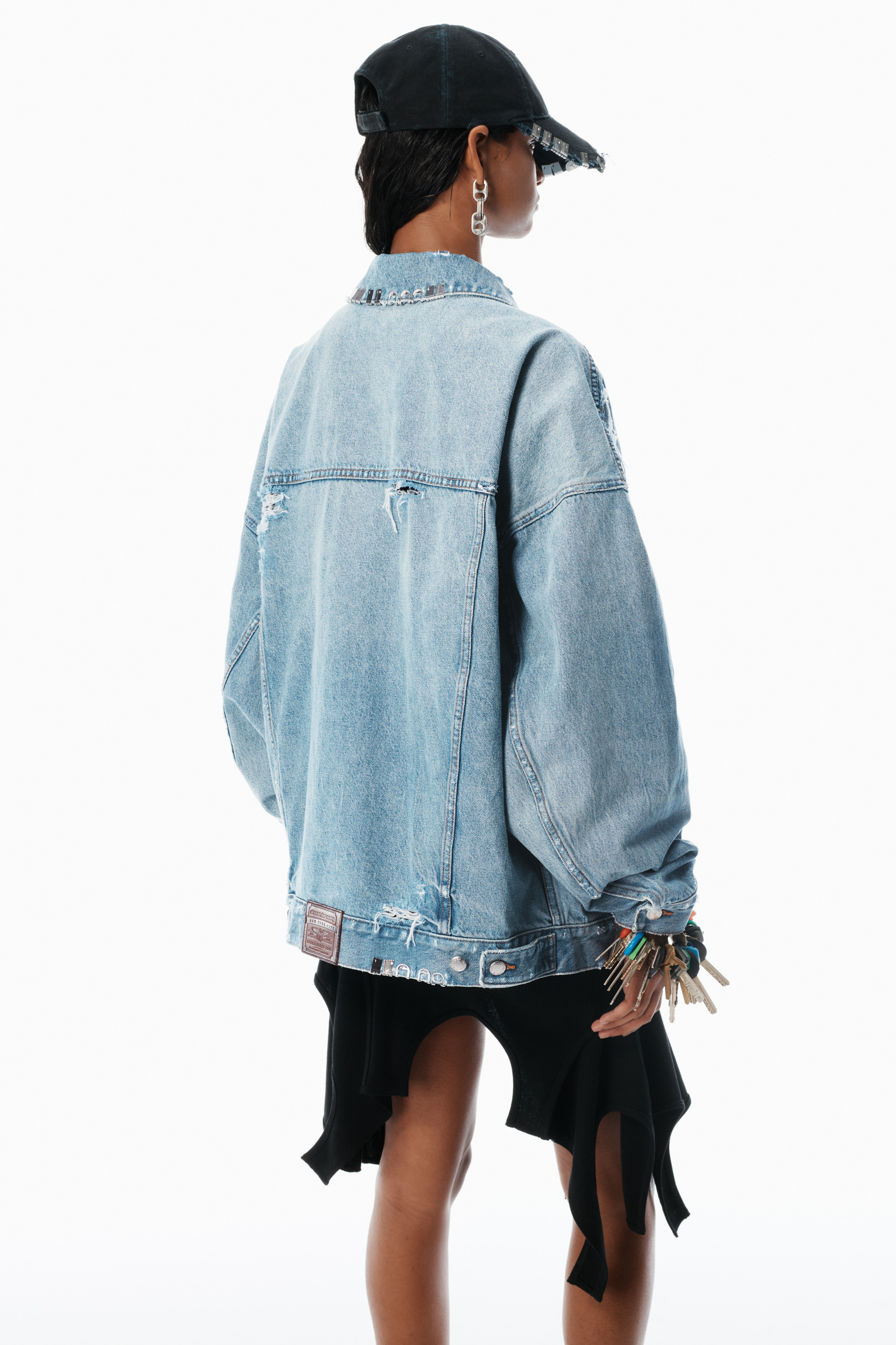 blue oversized trucker jacket - 5