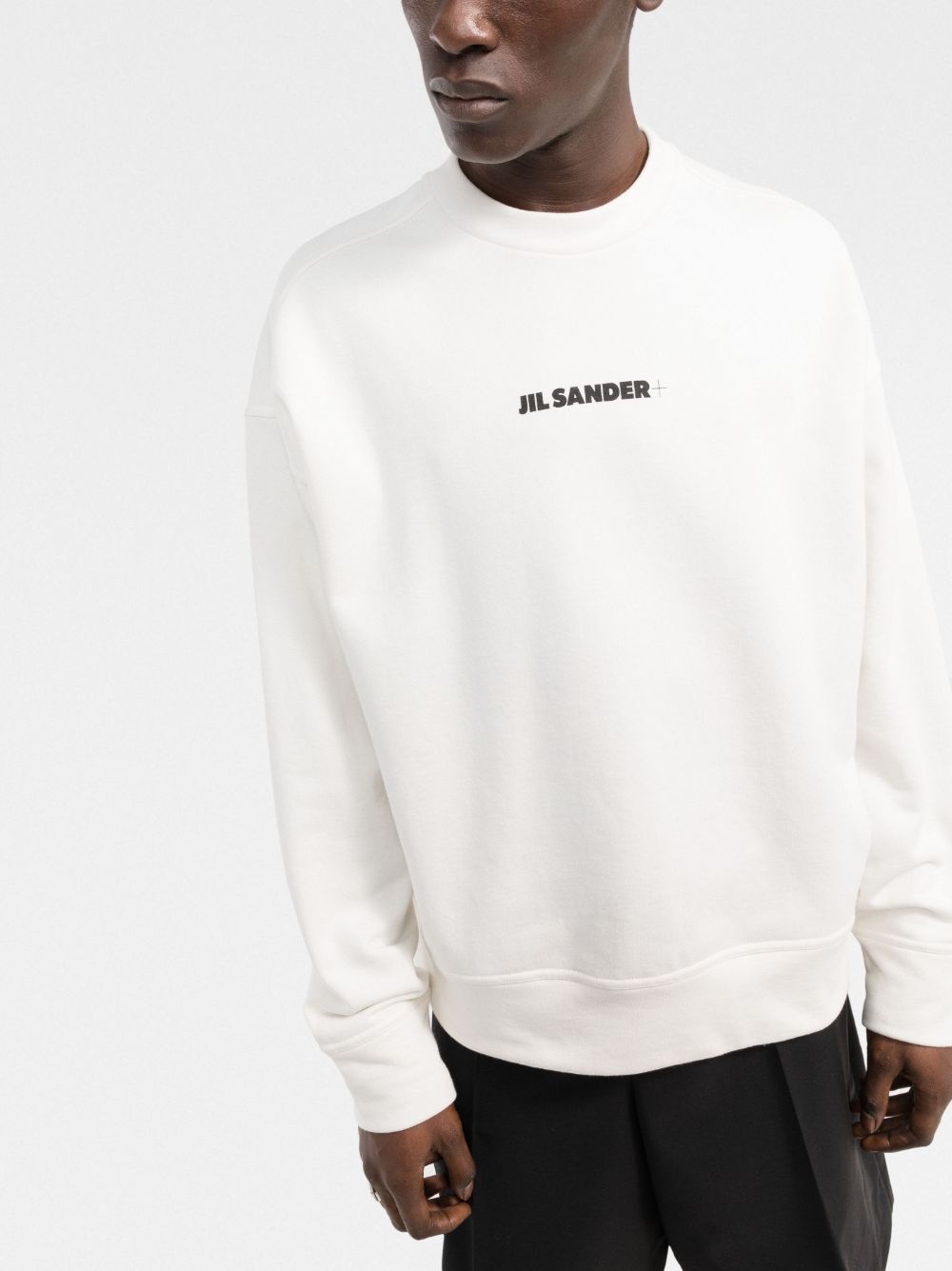 + logo-print crew neck sweatshirt - 3