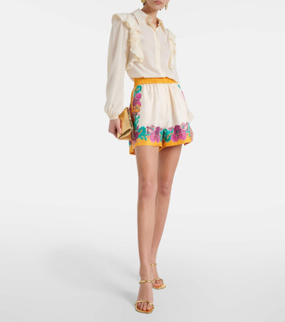 La DoubleJ Floral silk shorts outlook