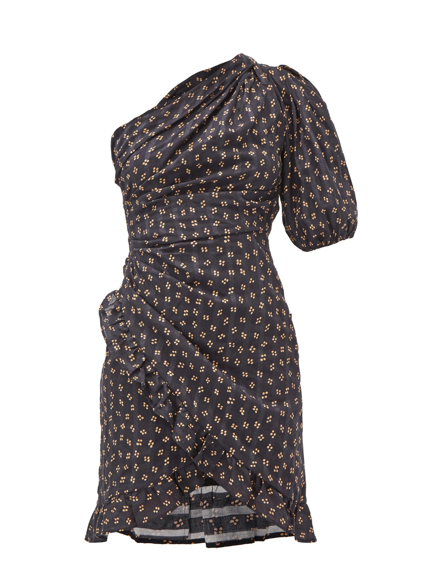 Esthera floral-dot cotton-voile mini dress - 1