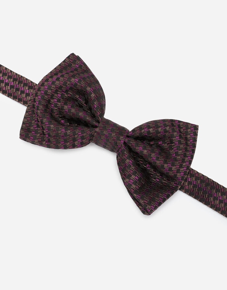 Tie-print silk jacquard bow tie - 2