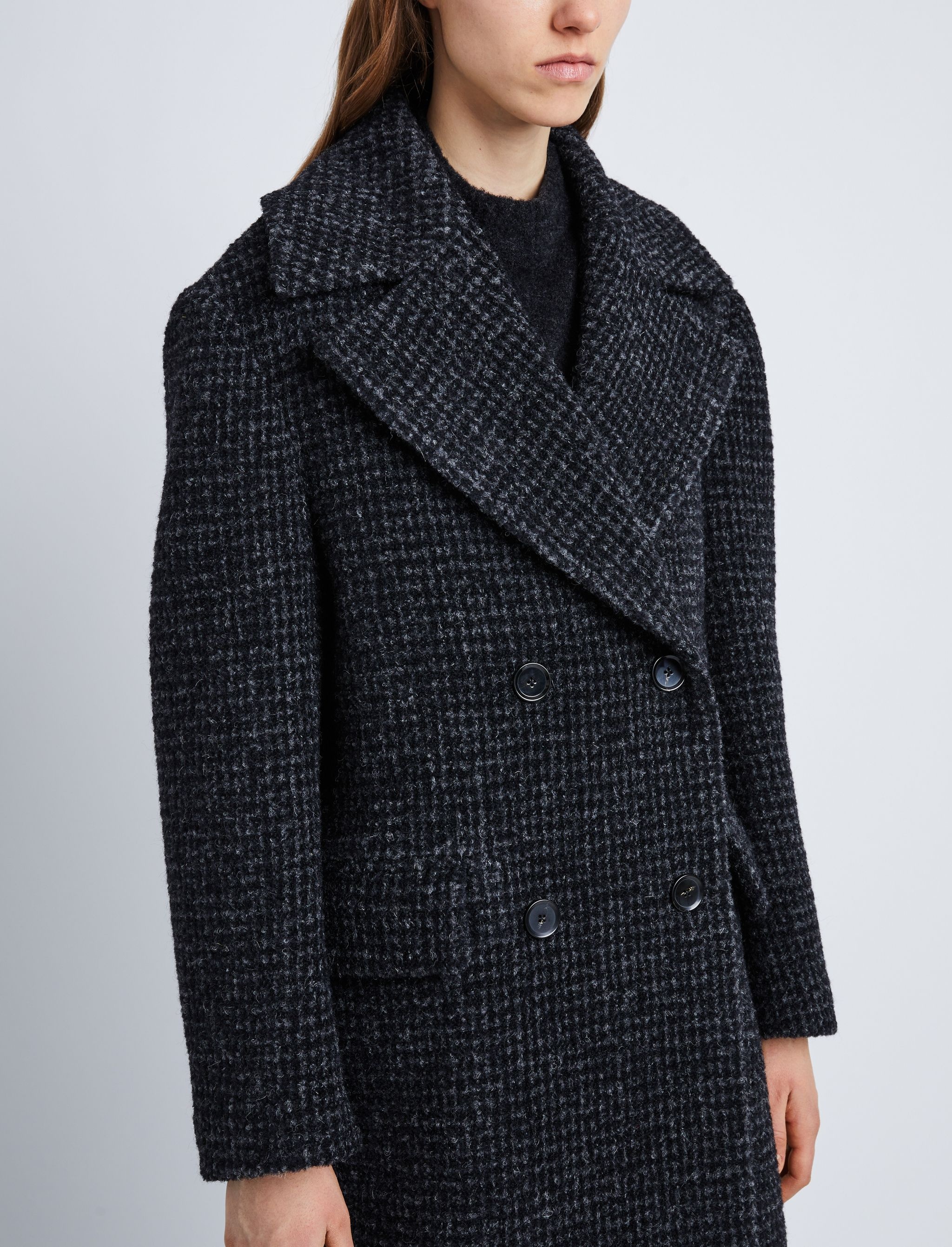 Melange Wool Boucle Coat - 8