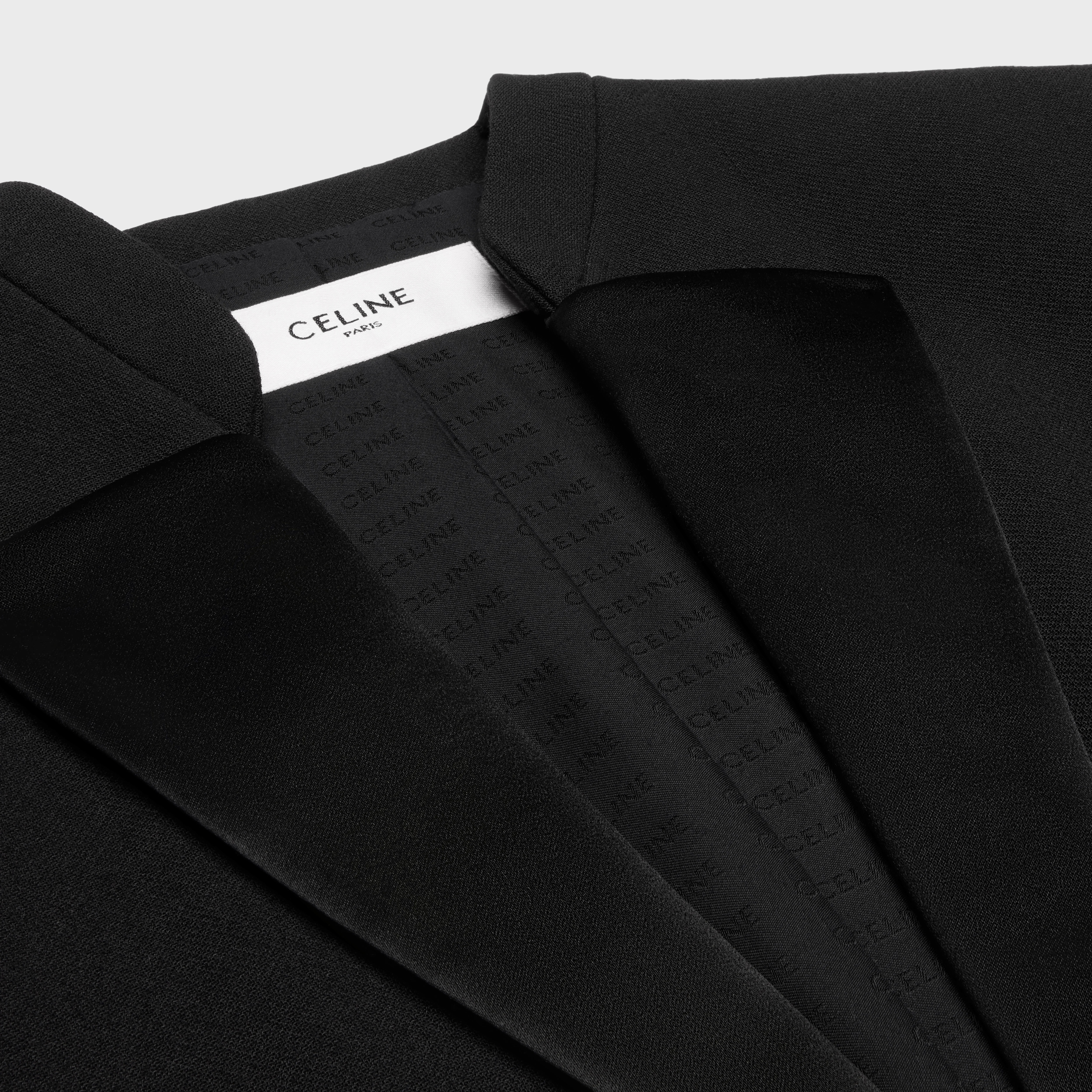 jacket in satin-lined double faced wool crepe - 3
