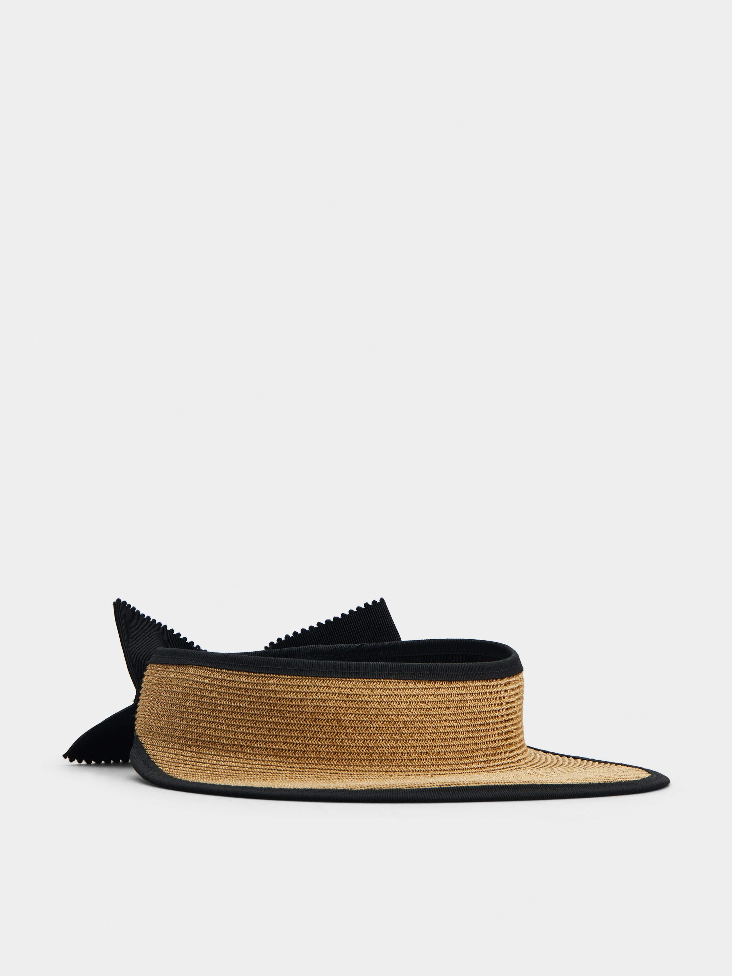 Broche Vivier Buckle Visor in Straw - 2