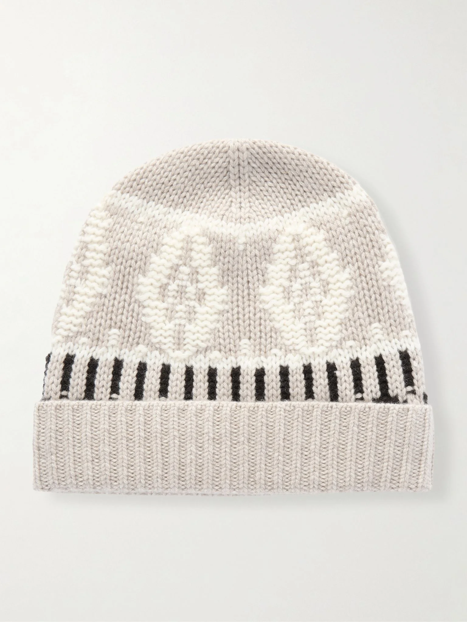 Lorenz Fair Isle cashmere beanie Ivory - 1